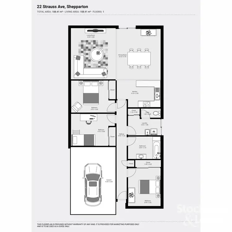 Floorplan of Homely house listing, 22 Strauss Avenue, Shepparton VIC 3630