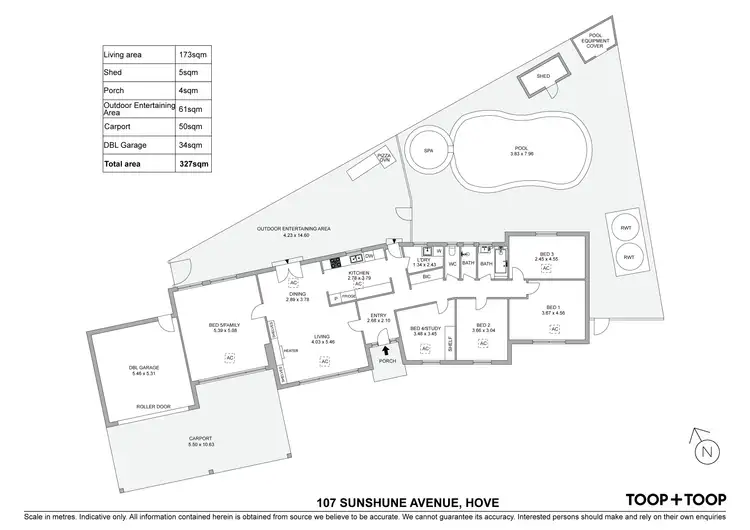 Floorplan of Homely house listing, 107 Sunshine Avenue, Hove SA 5048