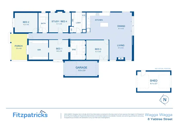 Floorplan of Homely house listing, 8 Yabtree Street, Wagga Wagga NSW 2650