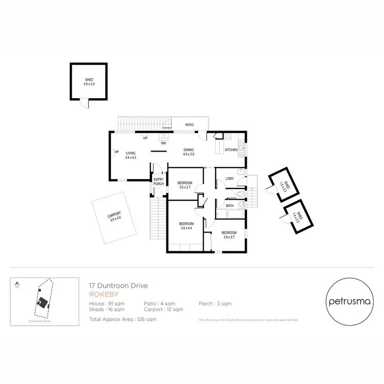 Floorplan of Homely house listing, 17 Duntroon Drive, Rokeby TAS 7019