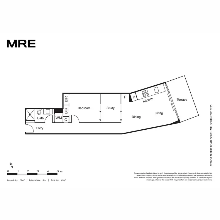 Floorplan of Homely apartment listing, 1207/38 Albert Road, South Melbourne VIC 3205