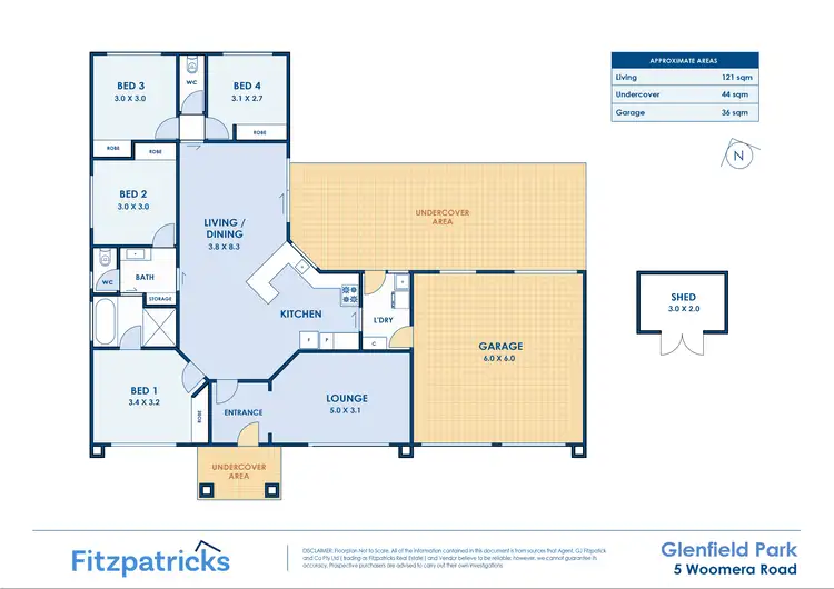 Floorplan of Homely house listing, 5 Woomera Place, Glenfield Park NSW 2650