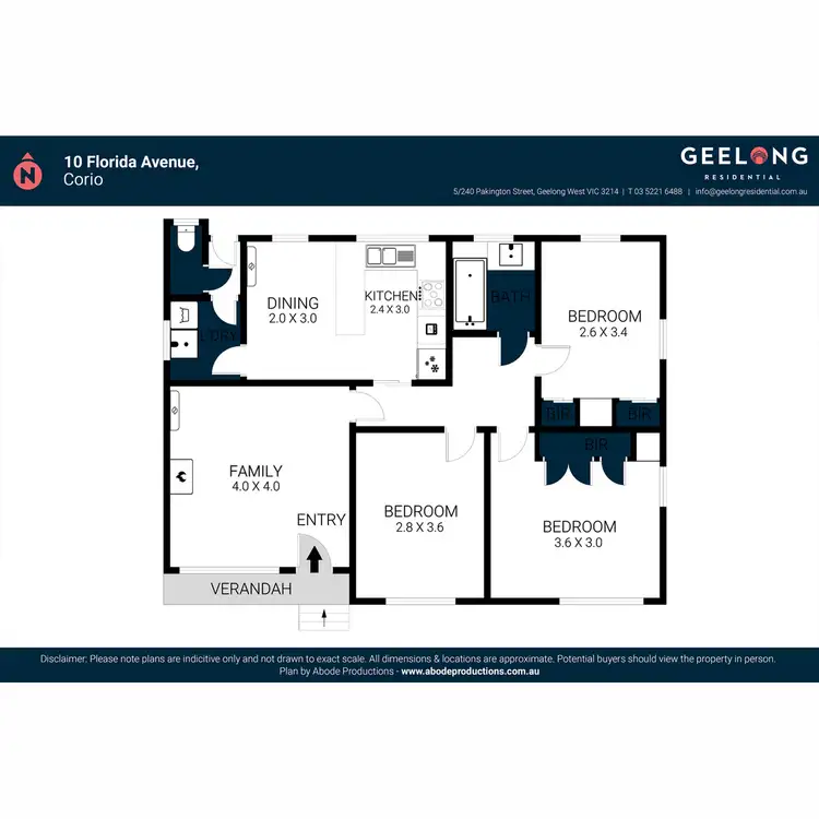 Floorplan of Homely house listing, 10 Florida Avenue, Corio VIC 3214