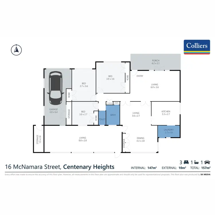 Floorplan of Homely house listing, 16 McNamara Street, Centenary Heights QLD 4350