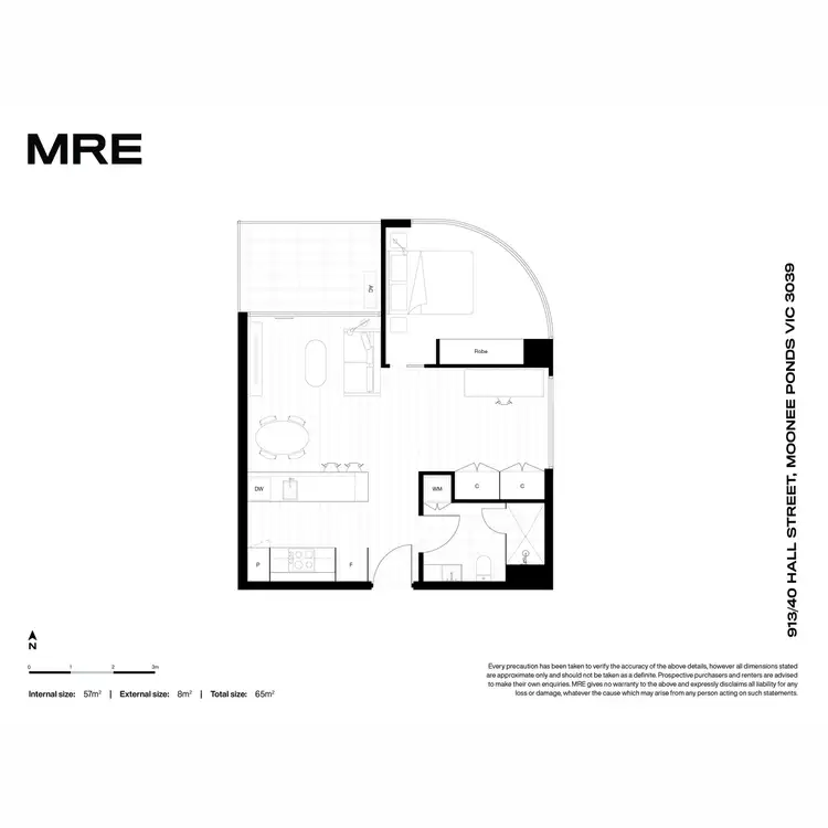 Floorplan of Homely apartment listing, 913/40 Hall Street, Moonee Ponds VIC 3039