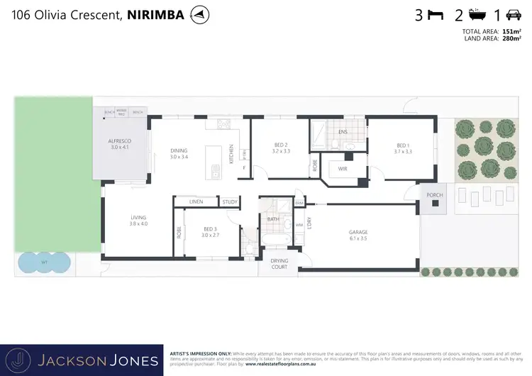 Floorplan of Homely house listing, 106 Olivia Crescent, Nirimba QLD 4551