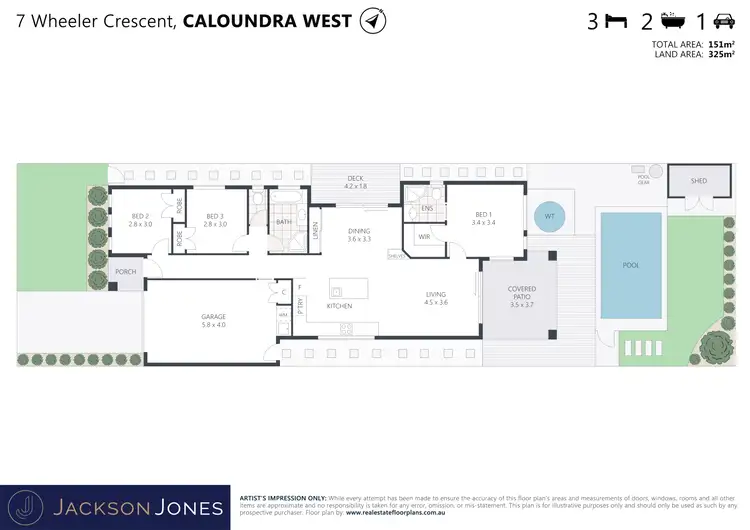 Floorplan of Homely house listing, 7 Wheeler Crescent, Caloundra West QLD 4551