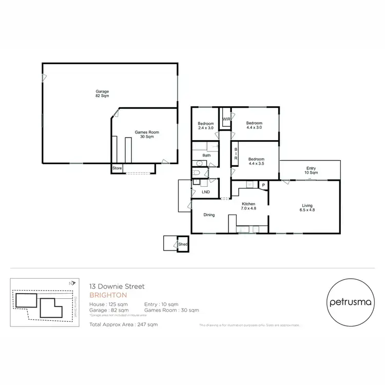 Floorplan of Homely house listing, 13 Downie Street, Brighton TAS 7030