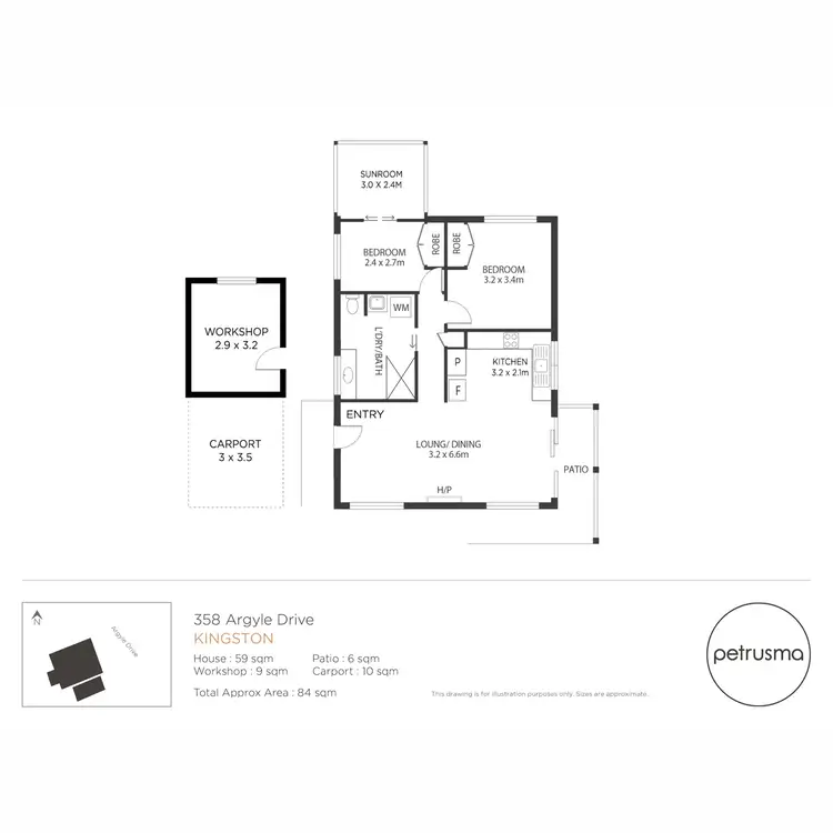 Floorplan of Homely unit listing, 358 Argyle Drive, Kingston TAS 7050