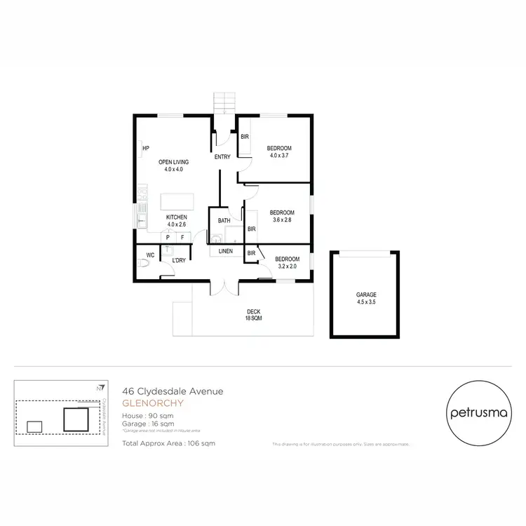 Floorplan of Homely house listing, 46 Clydesdale Avenue, Glenorchy TAS 7010