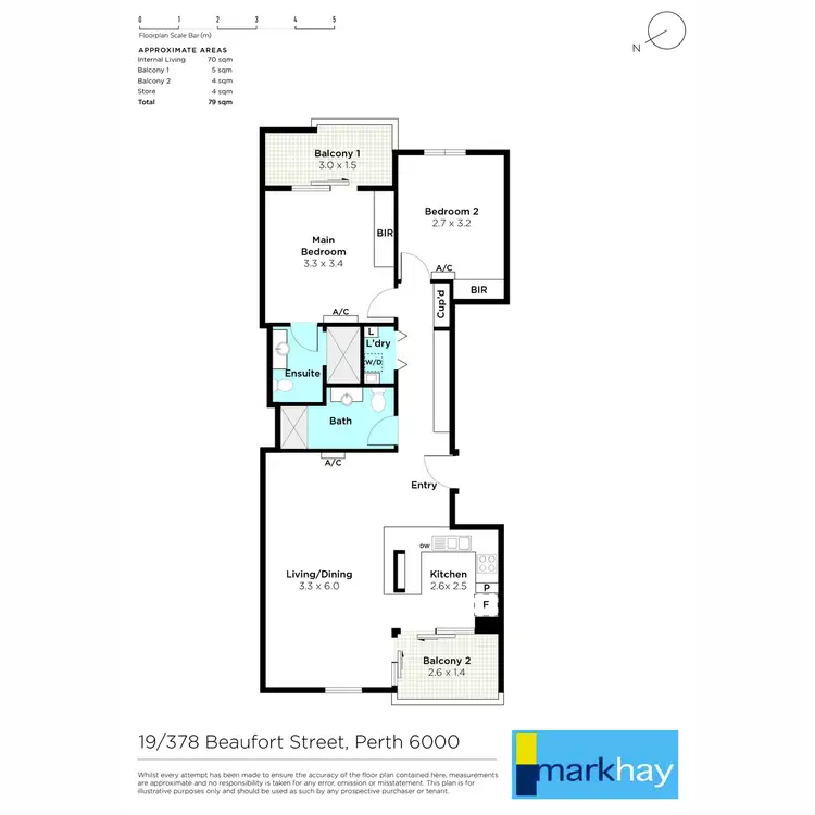 Floorplan of Homely apartment listing, 19/378 Beaufort Street, Perth WA 6000