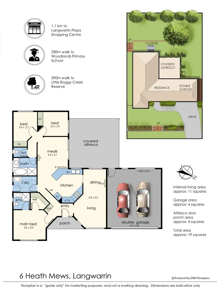 Floorplan of Homely house listing, 6 Heath Mews, Langwarrin VIC 3910