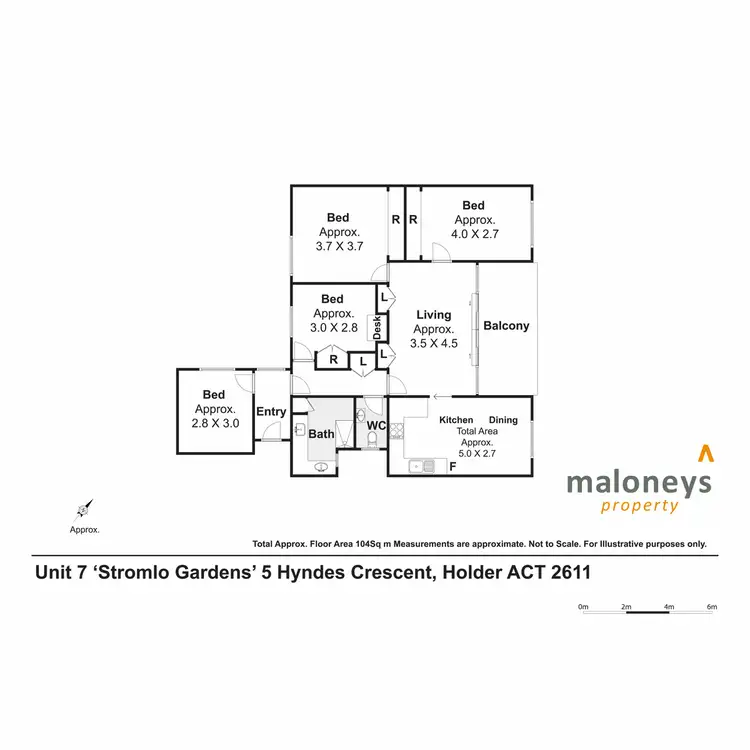 Floorplan of Homely apartment listing, 7/5 Hyndes Crescent, Holder ACT 2611