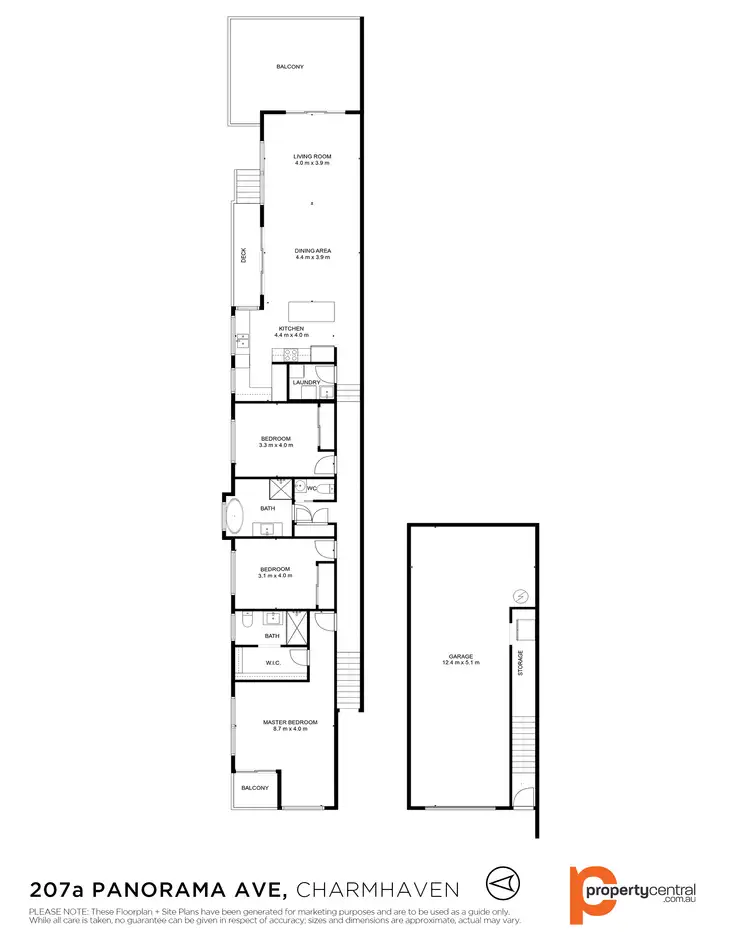 Floorplan of Homely house listing, 207a Panorama Avenue, Charmhaven NSW 2263