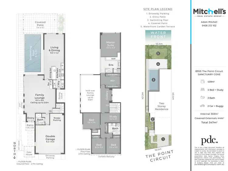 Floorplan of Homely house listing, 8950 The Point Circuit, Sanctuary Cove QLD 4212