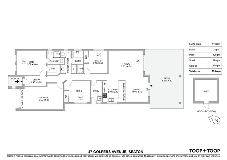 Floorplan of Homely house listing, 47 Golfers Avenue, Seaton SA 5023
