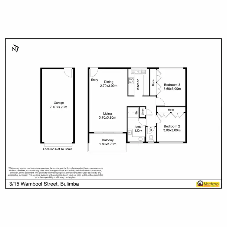 Floorplan of Homely unit listing, 3/15 Wambool Street, Bulimba QLD 4171