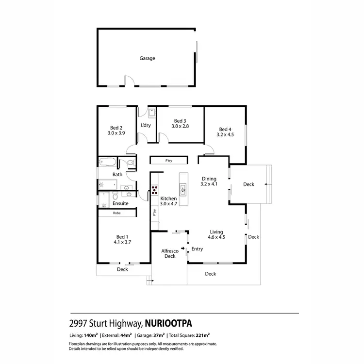 Floorplan of Homely rural property listing, 2997 Sturt Highway, Nuriootpa SA 5355