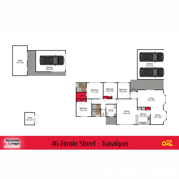 Floorplan of Homely house listing, 46 Firmin Street, Traralgon VIC 3844