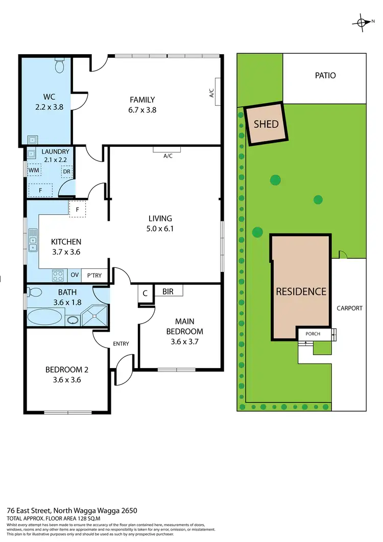 Floorplan of Homely house listing, 76 East Street, North Wagga Wagga NSW 2650
