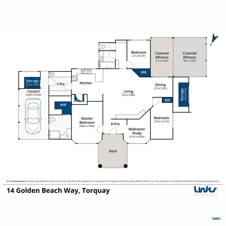 Floorplan of Homely house listing, 14 Golden Beach Way, Torquay VIC 3228
