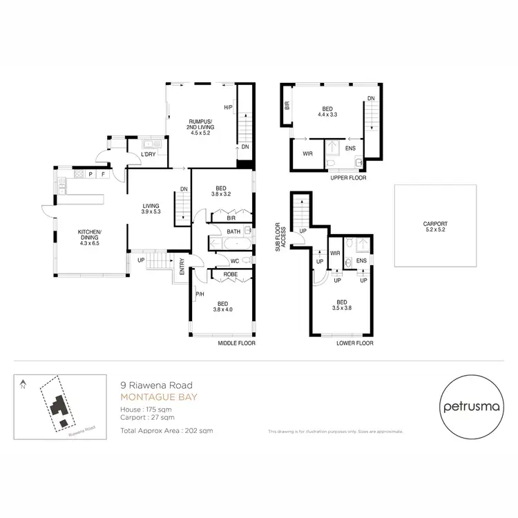 Floorplan of Homely house listing, 9 Riawena Road, Montagu Bay TAS 7018