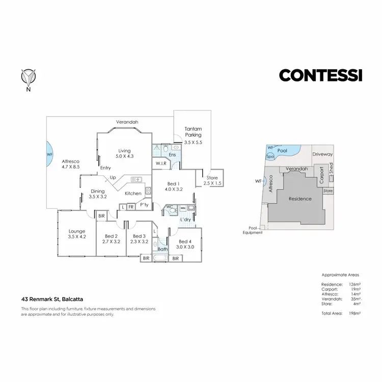 Floorplan of Homely house listing, 43 Renmark Street, Balcatta WA 6021