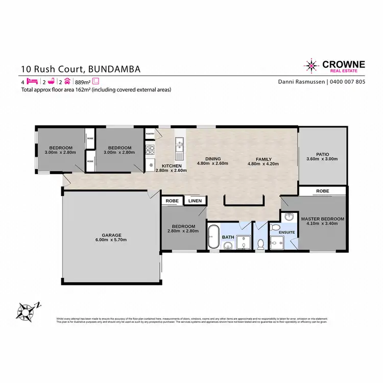 Floorplan of Homely house listing, 10 Rush Court, Bundamba QLD 4304