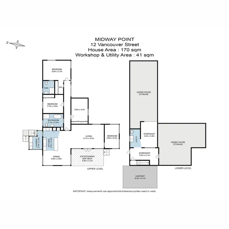 Floorplan of Homely house listing, 12 Vancouver Street, Midway Point TAS 7171