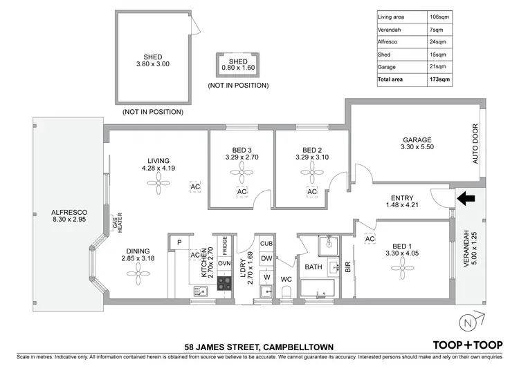 Floorplan of Homely house listing, 58 James Street, Campbelltown SA 5074
