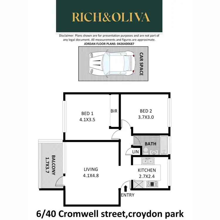 Floorplan of Homely apartment listing, 6/40 Cromwell Street, Croydon Park NSW 2133