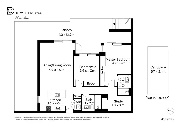 Floorplan of Homely apartment listing, 107/10 Hilly Street, Mortlake NSW 2137