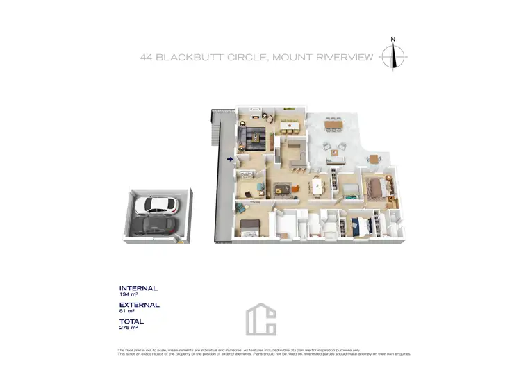 Floorplan of Homely house listing, 44 Blackbutt Circle, Mount Riverview NSW 2774
