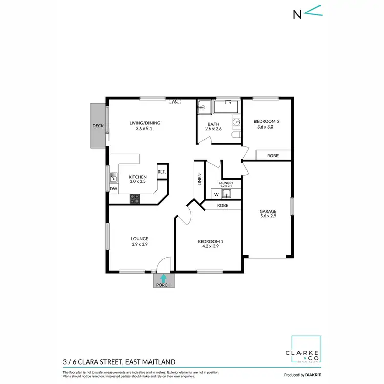 Floorplan of Homely villa listing, 3/6 Clara Street, East Maitland NSW 2323