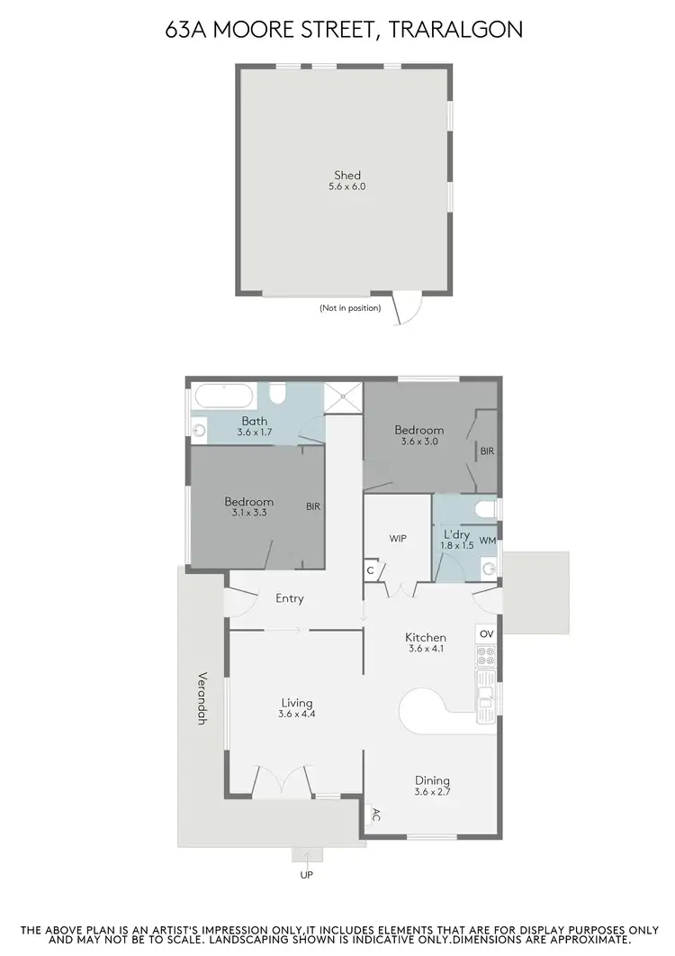 Floorplan of Homely house listing, 63A Moore Street, Traralgon VIC 3844