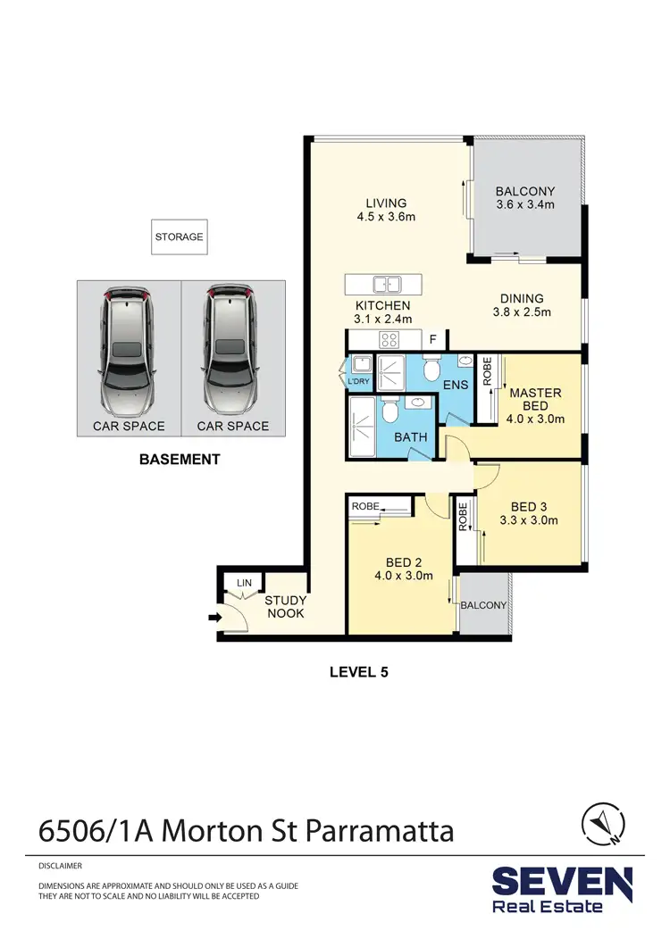 Floorplan of Homely apartment listing, 6506/1A Morton Street, Parramatta NSW 2150