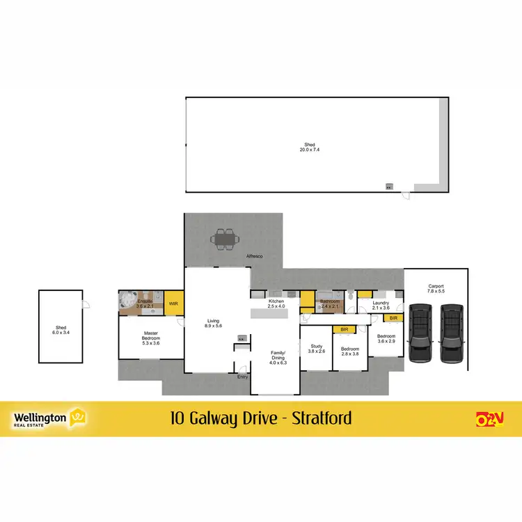 Floorplan of Homely rural property listing, 10 Galway Drive, Stratford VIC 3862