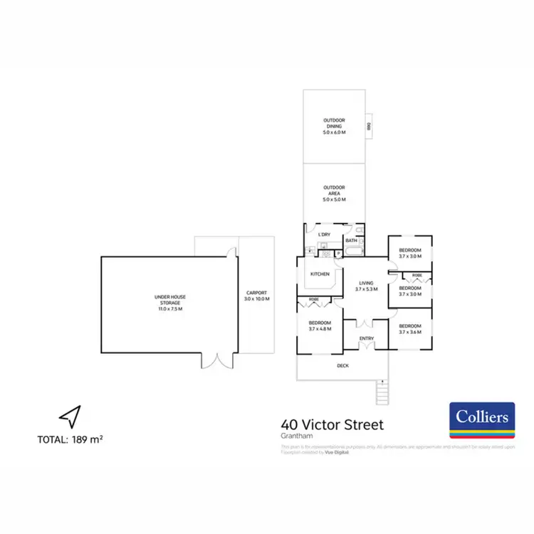 Floorplan of Homely house listing, 40 Victor Street, Grantham QLD 4347