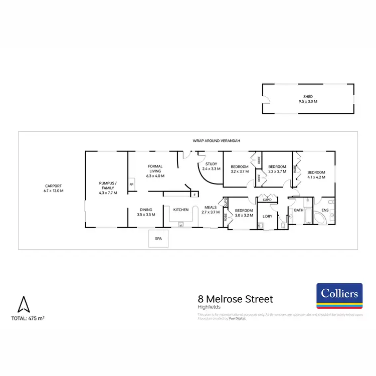 Floorplan of Homely house listing, 8 Melrose Street, Highfields QLD 4352