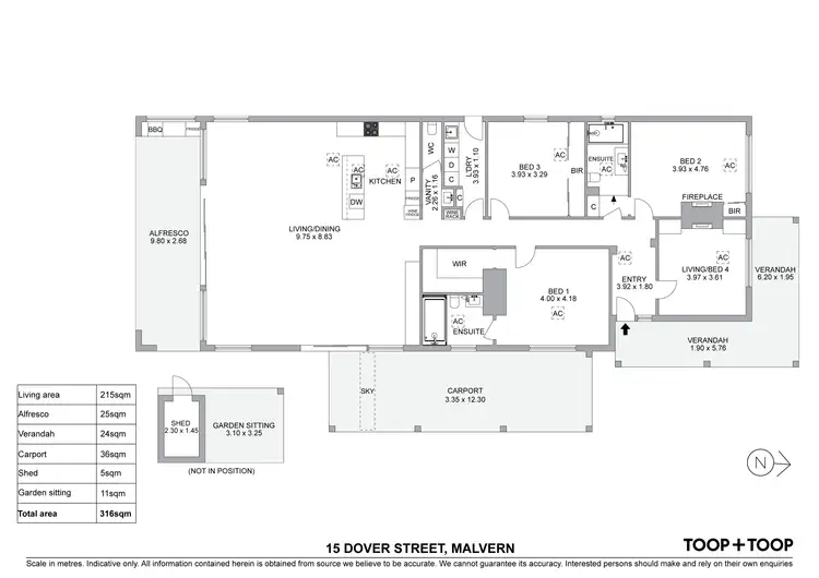 Floorplan of Homely house listing, 15 Dover Street, Malvern SA 5061