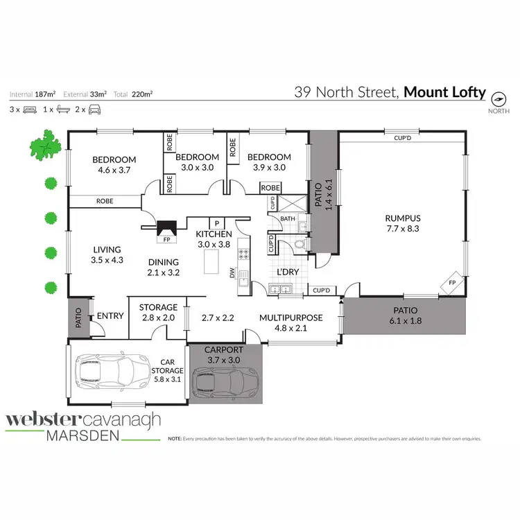 Floorplan of Homely house listing, 39 North Street, Mount Lofty QLD 4350