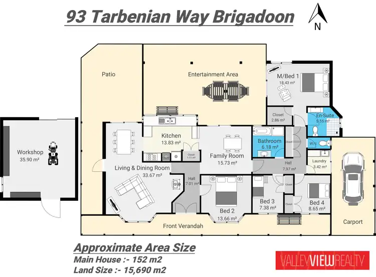 Floorplan of Homely rural property listing, 93 Tarbenian Way, Brigadoon WA 6069