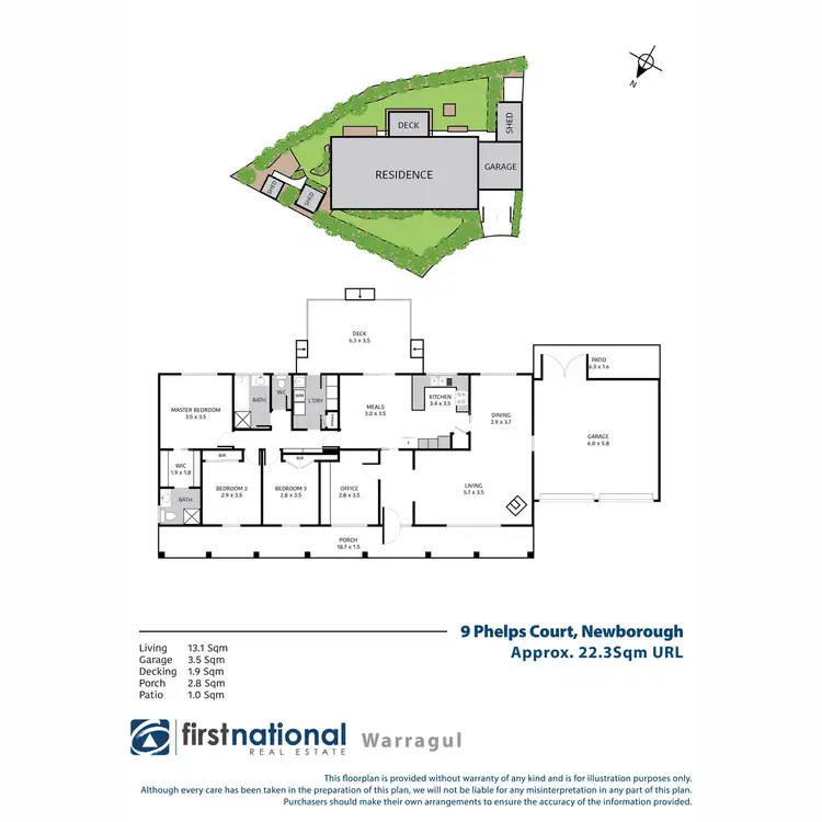 Floorplan of Homely house listing, 9 Phelps Court, Newborough VIC 3825