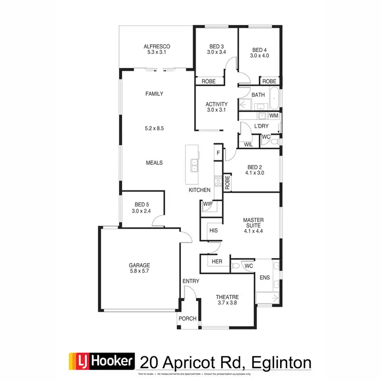 Floorplan of Homely house listing, 20 Apricot Road, Eglinton WA 6034