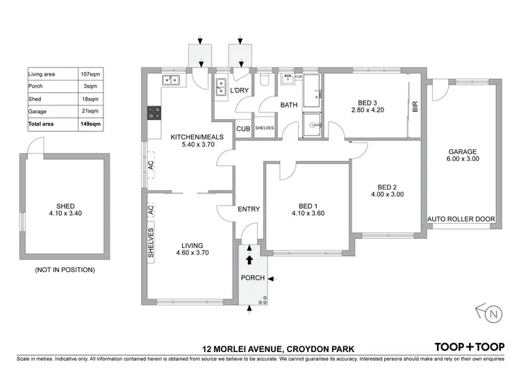 Floorplan of Homely house listing, 12 Morlei Avenue, Croydon Park SA 5008