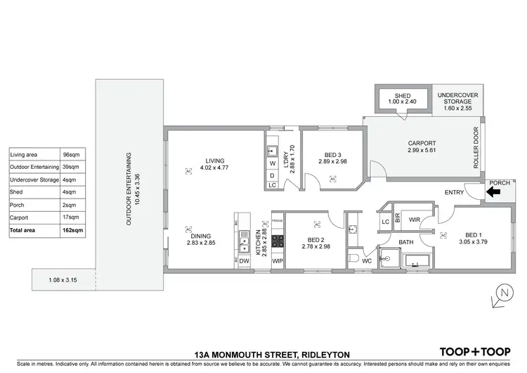Floorplan of Homely house listing, 13A Monmouth Street, Ridleyton SA 5008