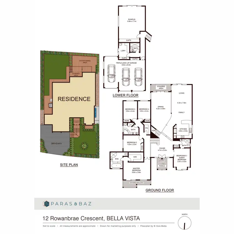Floorplan of Homely house listing, 12 Rowanbrae Cr, Bella Vista NSW 2153