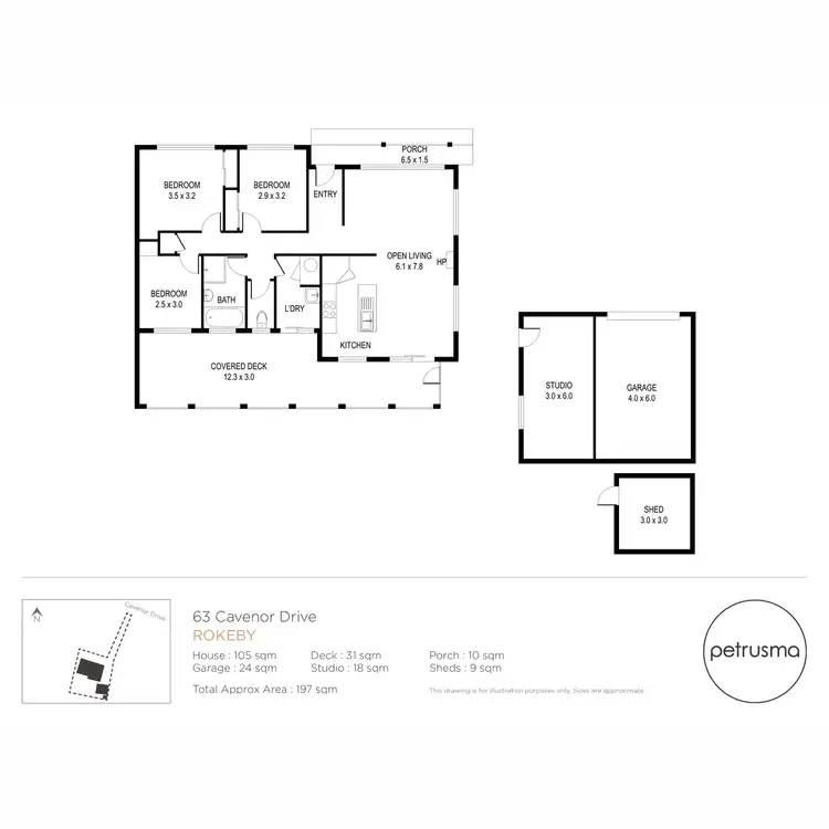 Floorplan of Homely house listing, 63 Cavenor Drive, Rokeby TAS 7019
