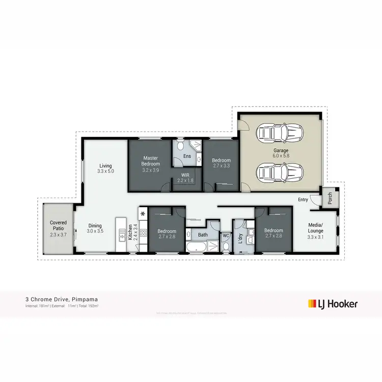 Floorplan of Homely house listing, 3 Chrome Drive, Pimpama QLD 4209