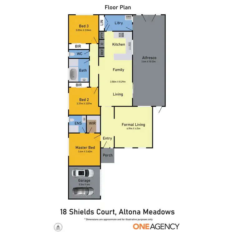 Floorplan of Homely house listing, 18 Shields Court, Altona Meadows VIC 3028